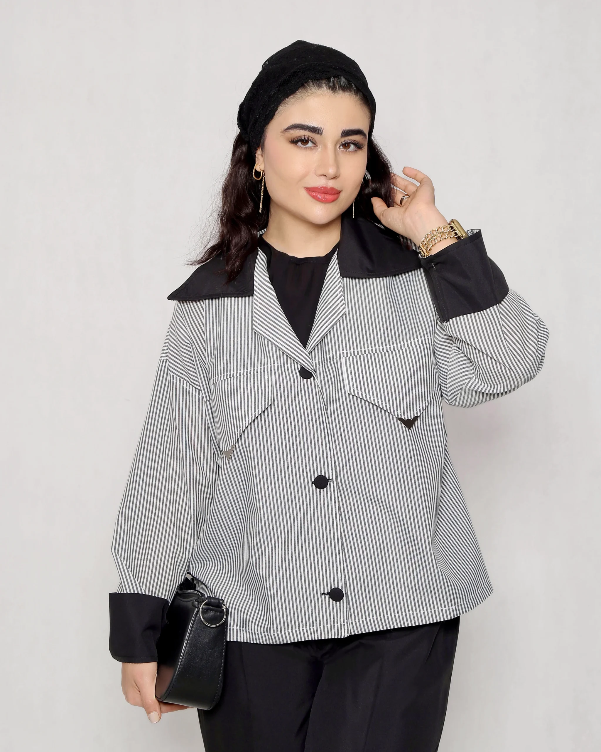 کت شومیز راه راه(رنگ بندی دارد)